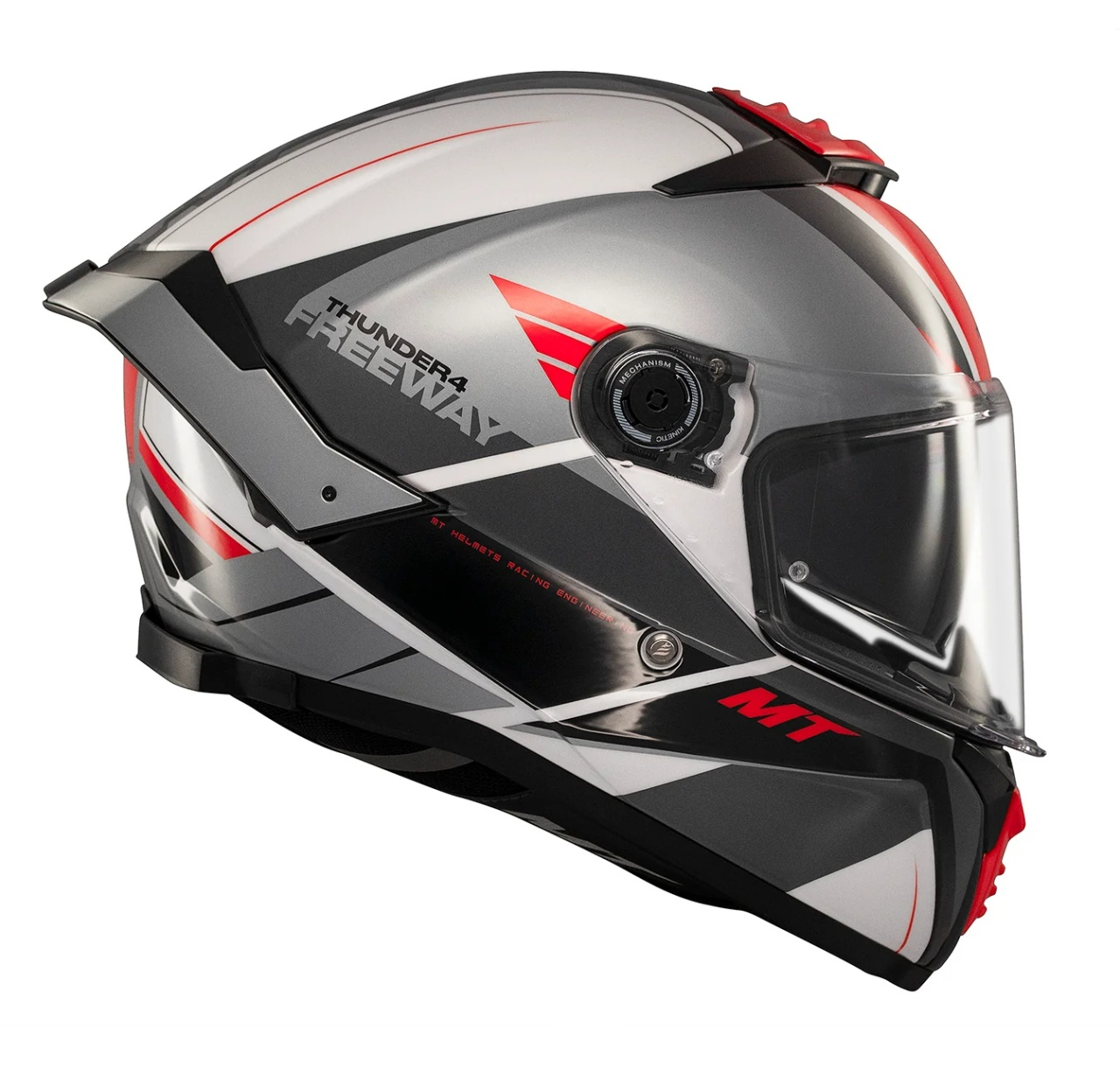 Casca integrala MT Thunder 4 SV Freeway A5 gri lucios (ochelari soare integrati) - tip viziera: MT-V-28B [5]