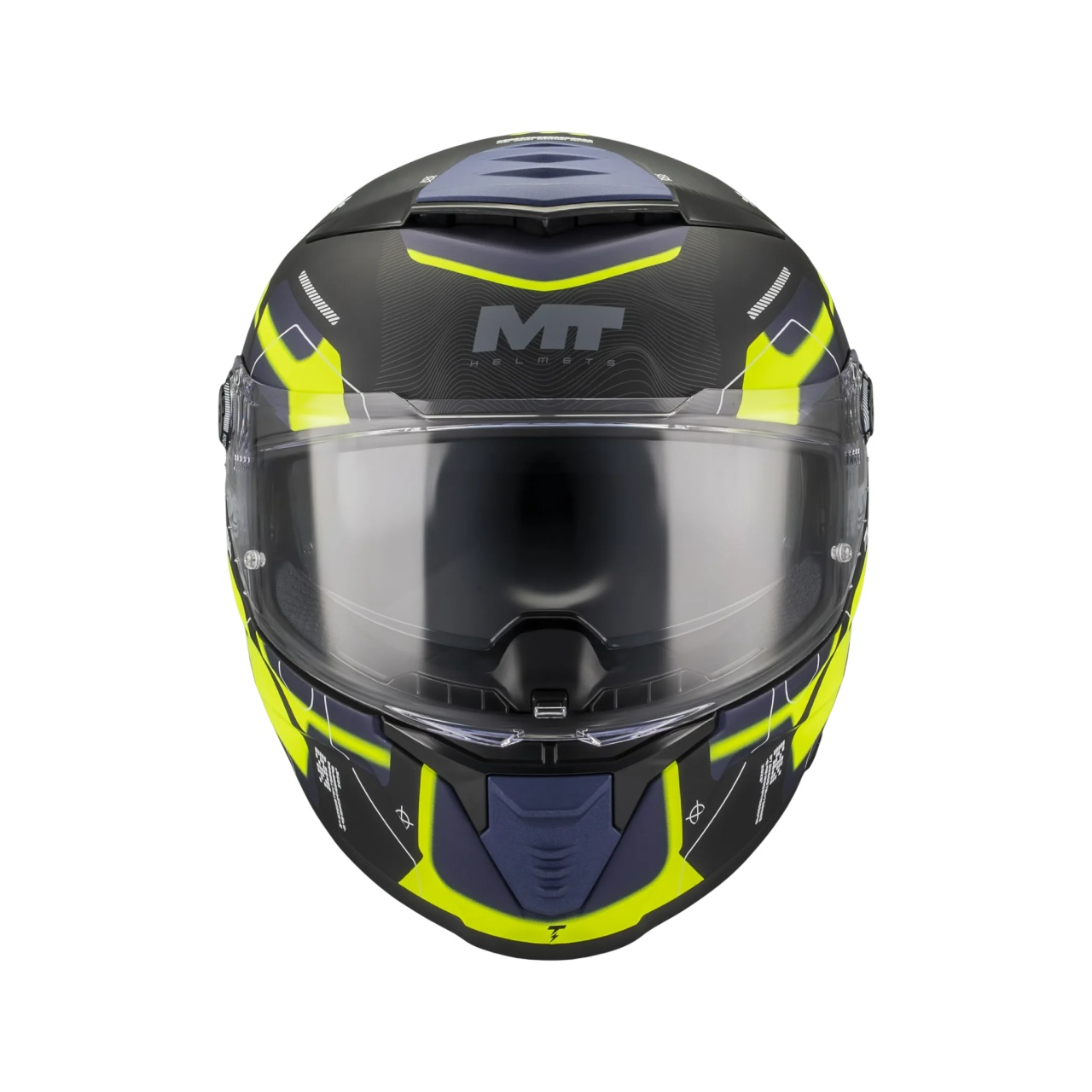 Cască moto integrală MT Thunder 4 SV Lumex B27 albastru/galben mat cu ochelari de soare integrați [3]