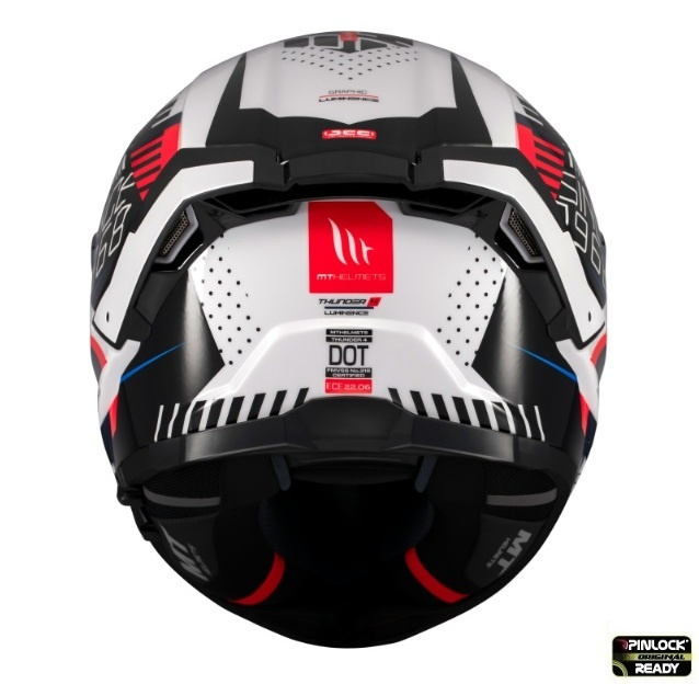 Casca integrala MT Thunder 4 SV Luminence A7 alb/rosu/albastru lucios (ochelari soare integrati) - tip viziera: MT-V-28B [5]