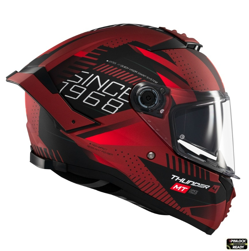 Cască moto integrală MT Thunder 4 SV Luminence D5 roșu mat cu ochelari de soare integrați - vizieră MT-V-28B [5]