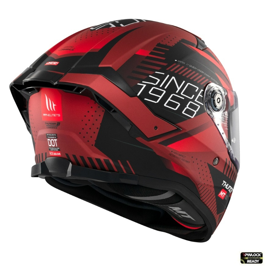 Cască moto integrală MT Thunder 4 SV Luminence D5 roșu mat cu ochelari de soare integrați - vizieră MT-V-28B [6]