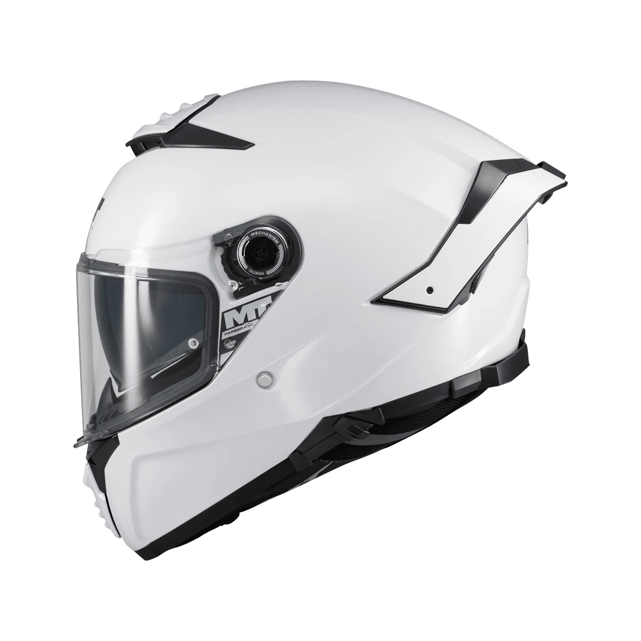 Cască moto integrală MT Thunder 4 SV Pure A0 alb lucios cu ochelari de soare integrați [2]