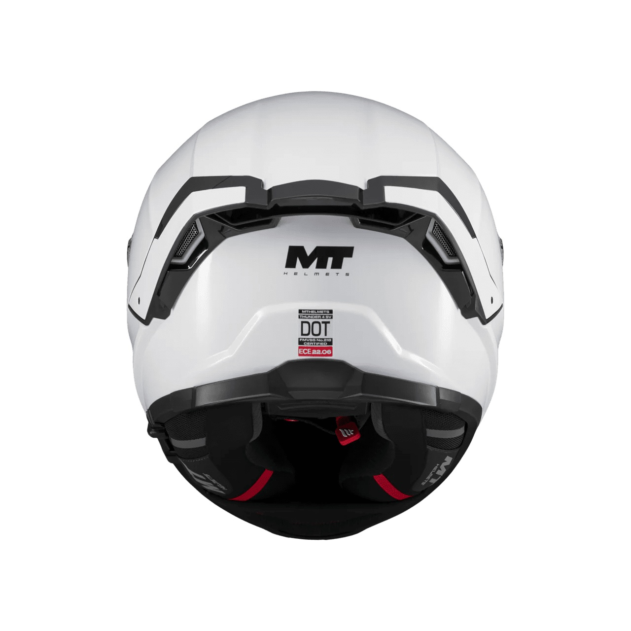 Cască moto integrală MT Thunder 4 SV Pure A0 alb lucios cu ochelari de soare integrați [4]