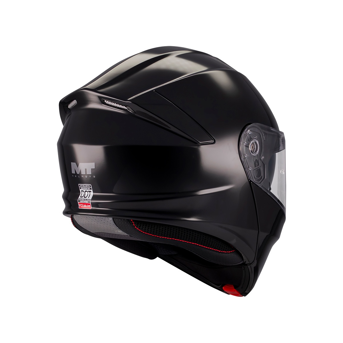 Cască moto flip-up MT Genesis SV Pure A1 negru lucios [5]