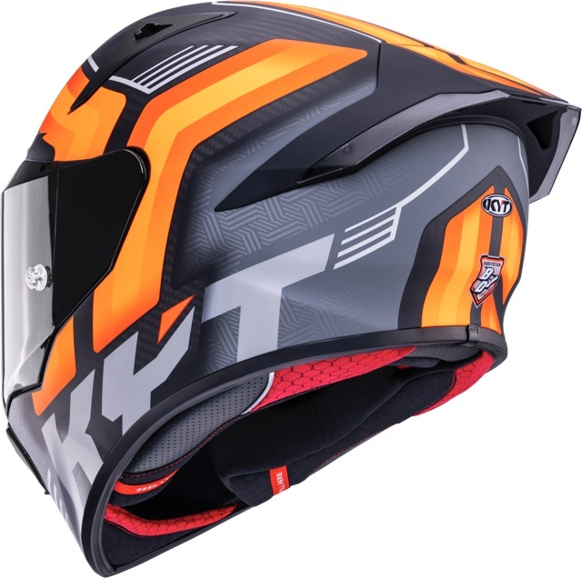 Cască moto integrală KYT R1R CARBON ACCELERATOR MATT ORANGE [7]