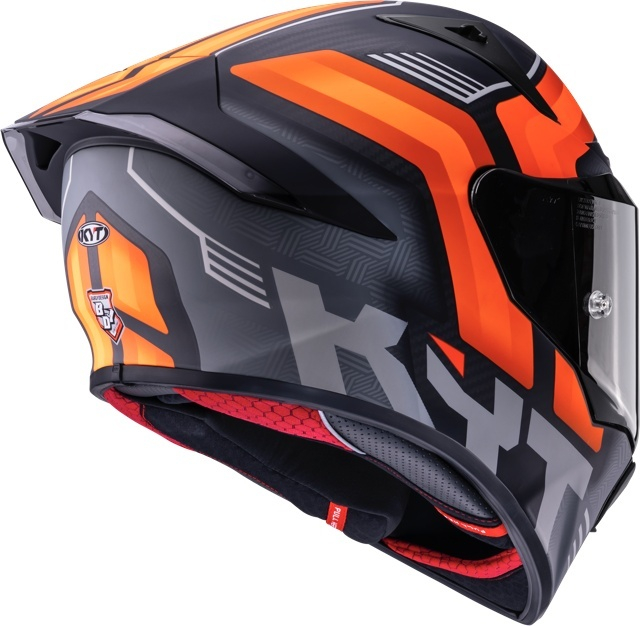 Cască moto integrală KYT R1R CARBON ACCELERATOR MATT ORANGE [5]