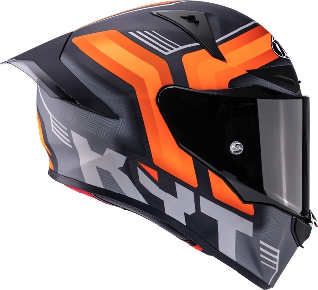Cască moto integrală KYT R1R CARBON ACCELERATOR MATT ORANGE [4]