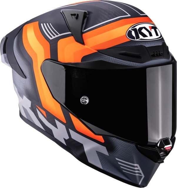Cască moto integrală KYT R1R CARBON ACCELERATOR MATT ORANGE [3]