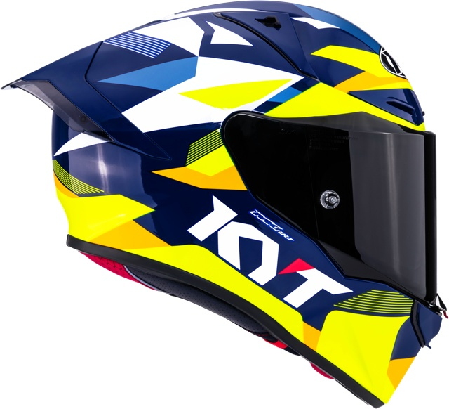 Cască moto integrală KYT R1R DIAMOND BLUE YELLOW [4]