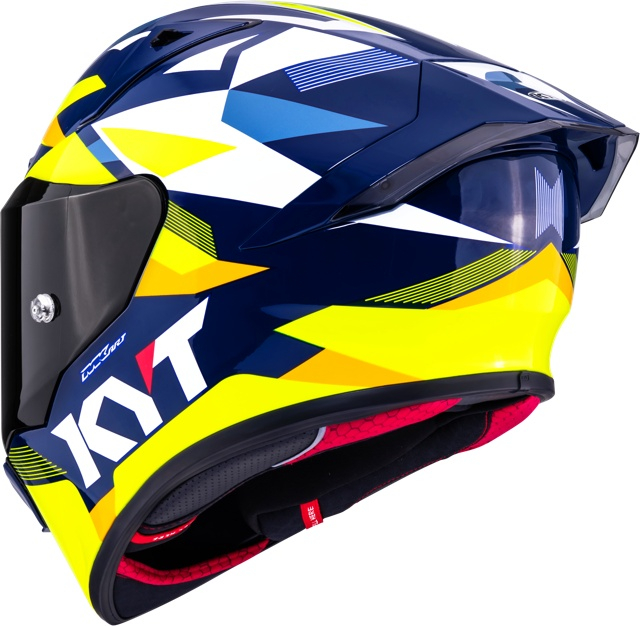 Cască moto integrală KYT R1R DIAMOND BLUE YELLOW [7]