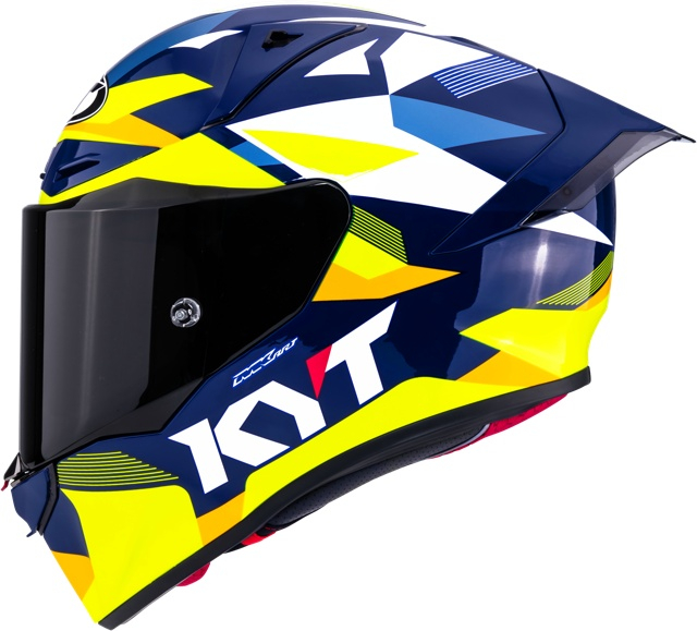 Cască moto integrală KYT R1R DIAMOND BLUE YELLOW [8]
