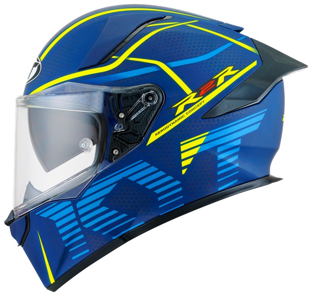 Cască moto integrală KYT R2R CONCEPT BLUE YELLOW ECE 22.06 [7]