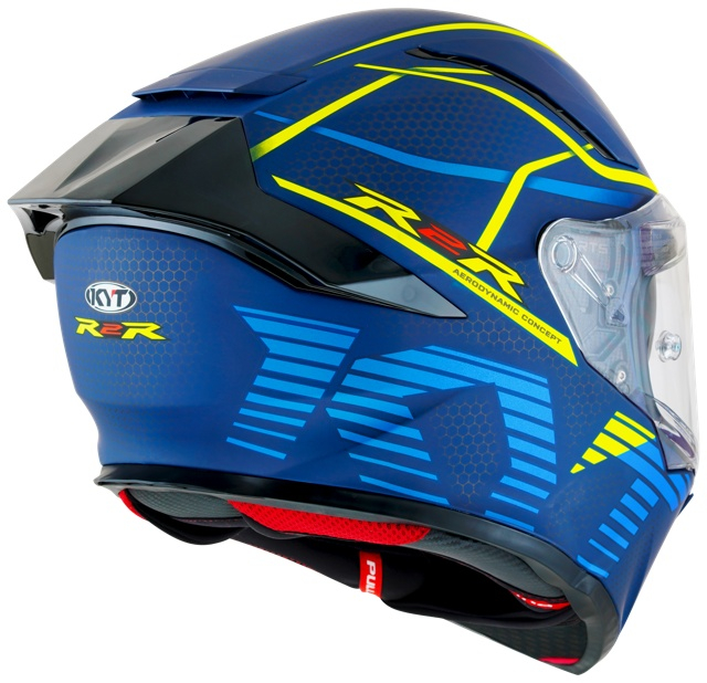 Cască moto integrală KYT R2R CONCEPT BLUE YELLOW ECE 22.06 [4]