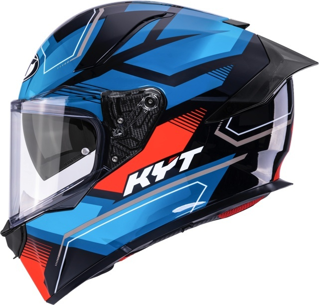 Cască moto integrală KYT R2R PARSEC BLK/BLUE/RED ECE 22.06 [8]