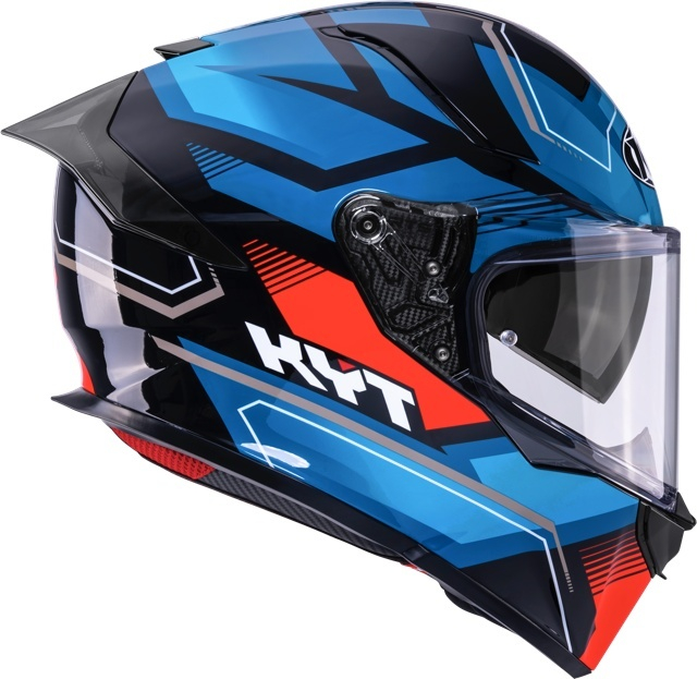 Cască moto integrală KYT R2R PARSEC BLK/BLUE/RED ECE 22.06 [4]