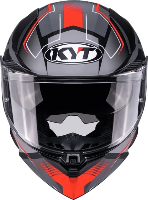 Cască moto integrală KYT R2R PARSEC WHT/RED ECE 22.06 [2]