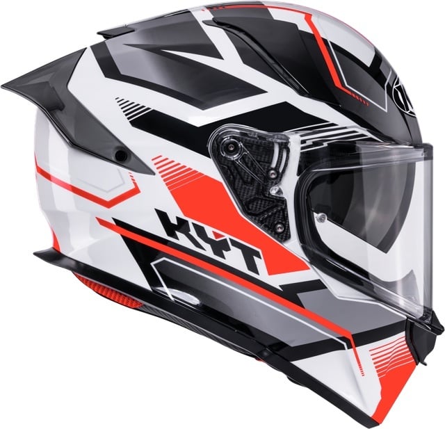 Cască moto integrală KYT R2R PARSEC WHT/RED ECE 22.06 [4]