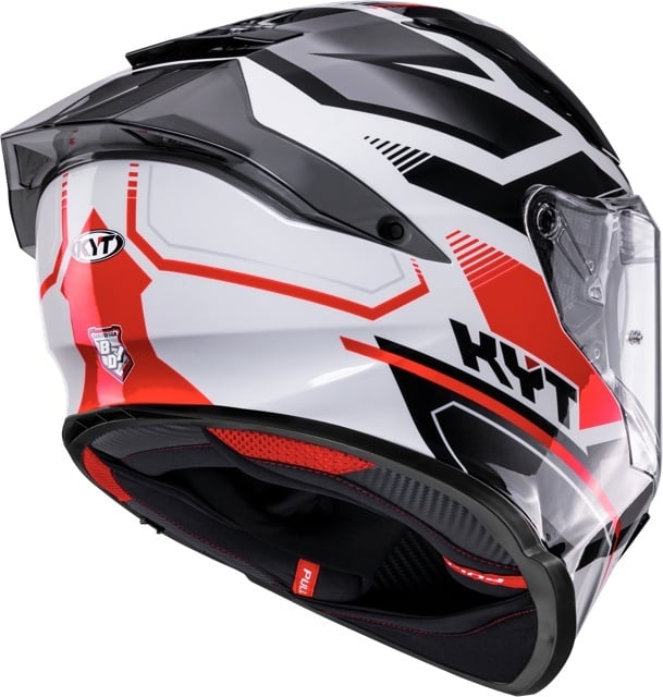 Cască moto integrală KYT R2R PARSEC WHT/RED ECE 22.06 [5]