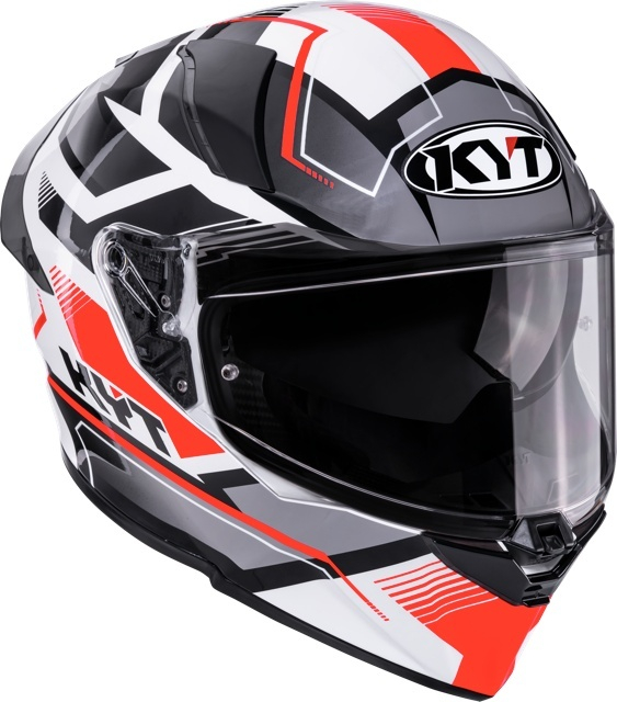 Cască moto integrală KYT R2R PARSEC WHT/RED ECE 22.06 [3]