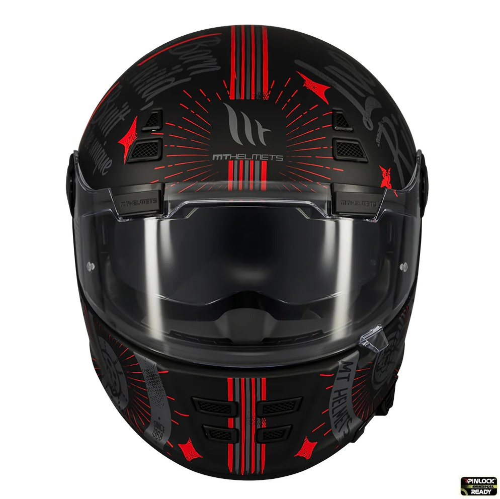 Cască moto integrală MT Jarama SV Art E5 negru/gri mat - retro [3]