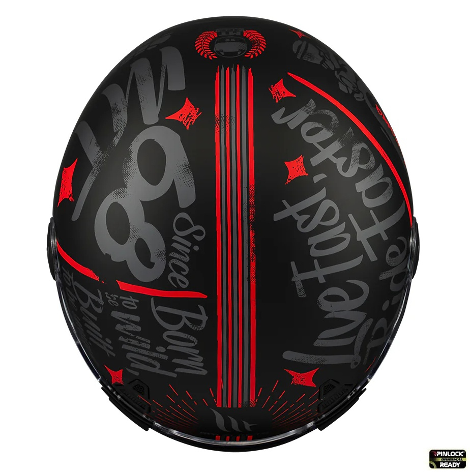 Cască moto integrală MT Jarama SV Art E5 negru/gri mat - retro [6]