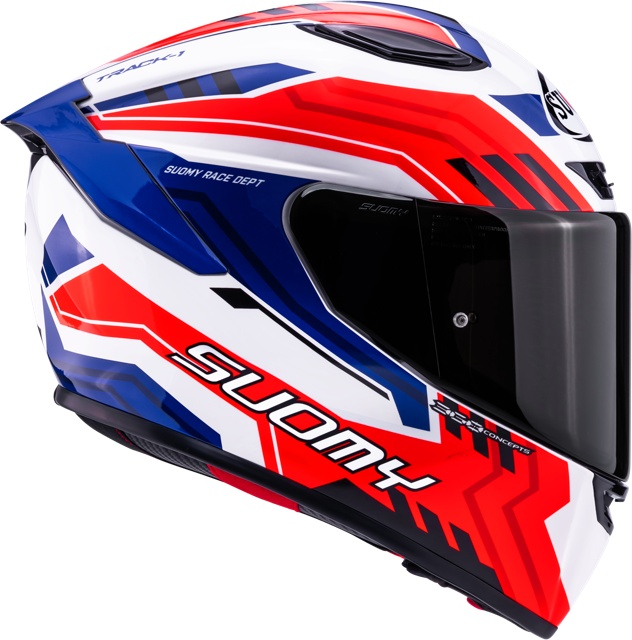 Cască moto integrală Suomy TRACK-1 FRAMEWORK WHITE RED BLUE ECE 22.06 [4]