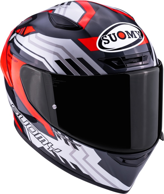 Cască moto integrală Suomy TRACK-1 FRAMEWORK WHITE RED ECE 22.06 [3]