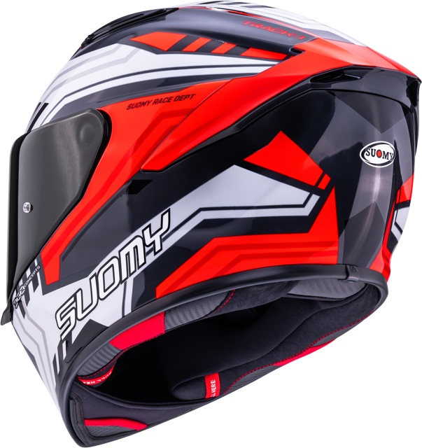 Cască moto integrală Suomy TRACK-1 FRAMEWORK WHITE RED ECE 22.06 [7]