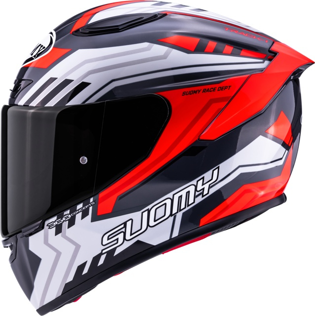Cască moto integrală Suomy TRACK-1 FRAMEWORK WHITE RED ECE 22.06 [8]