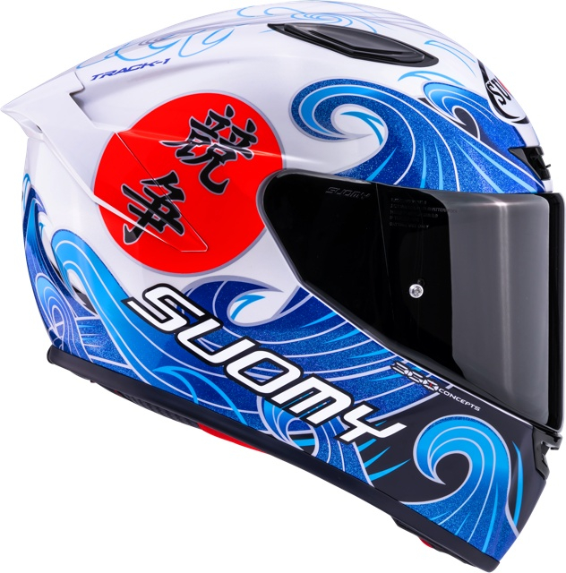 Cască moto integrală Suomy TRACK-1 WAVES WHITE ECE 22.06 [4]