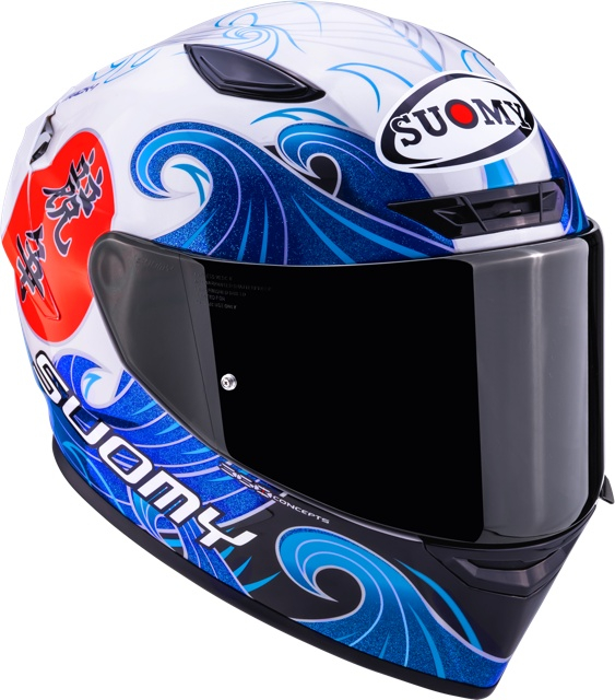 Cască moto integrală Suomy TRACK-1 WAVES WHITE ECE 22.06 [3]