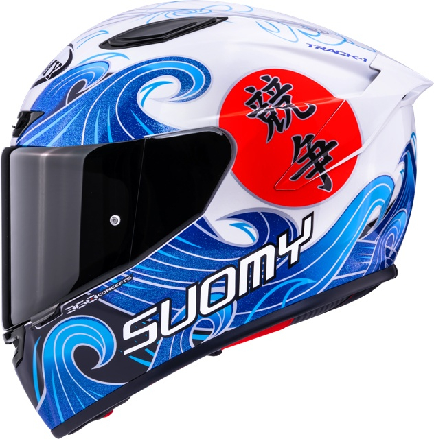 Cască moto integrală Suomy TRACK-1 WAVES WHITE ECE 22.06 [8]