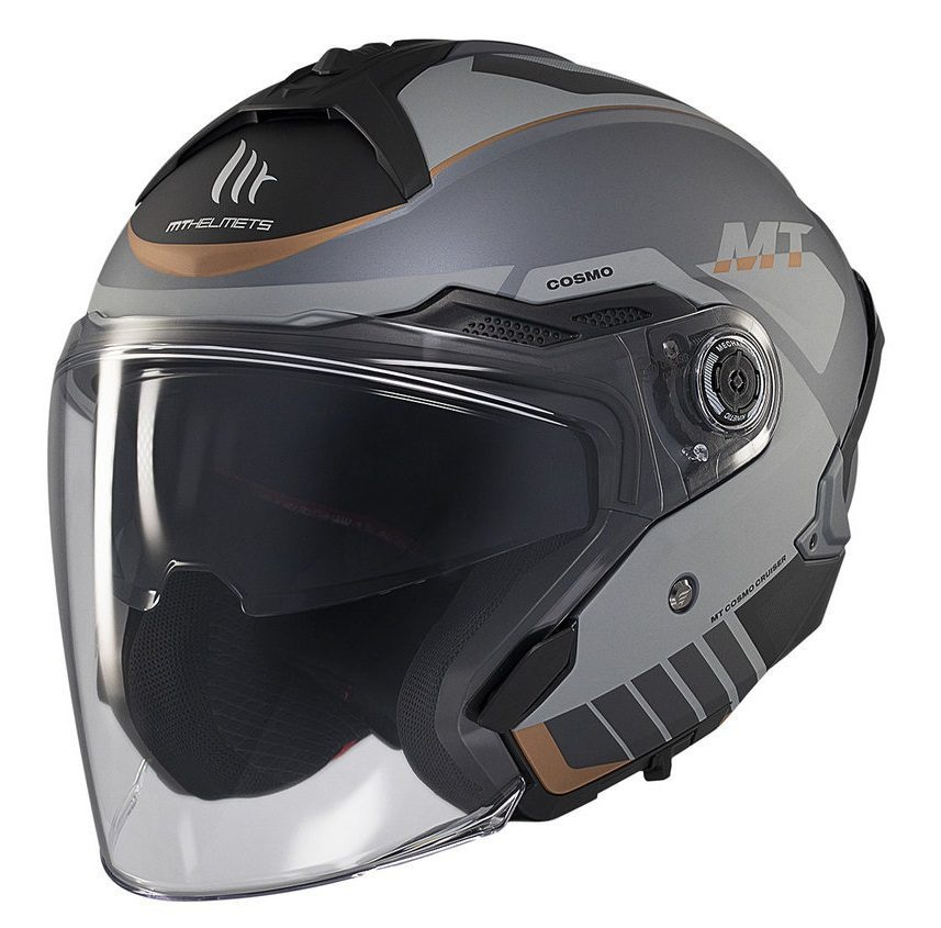 Cască moto open-face MT Cosmo SV Cruiser C2 gri mat cu ochelari de soare integrați - vizieră MT-V-37 [2]