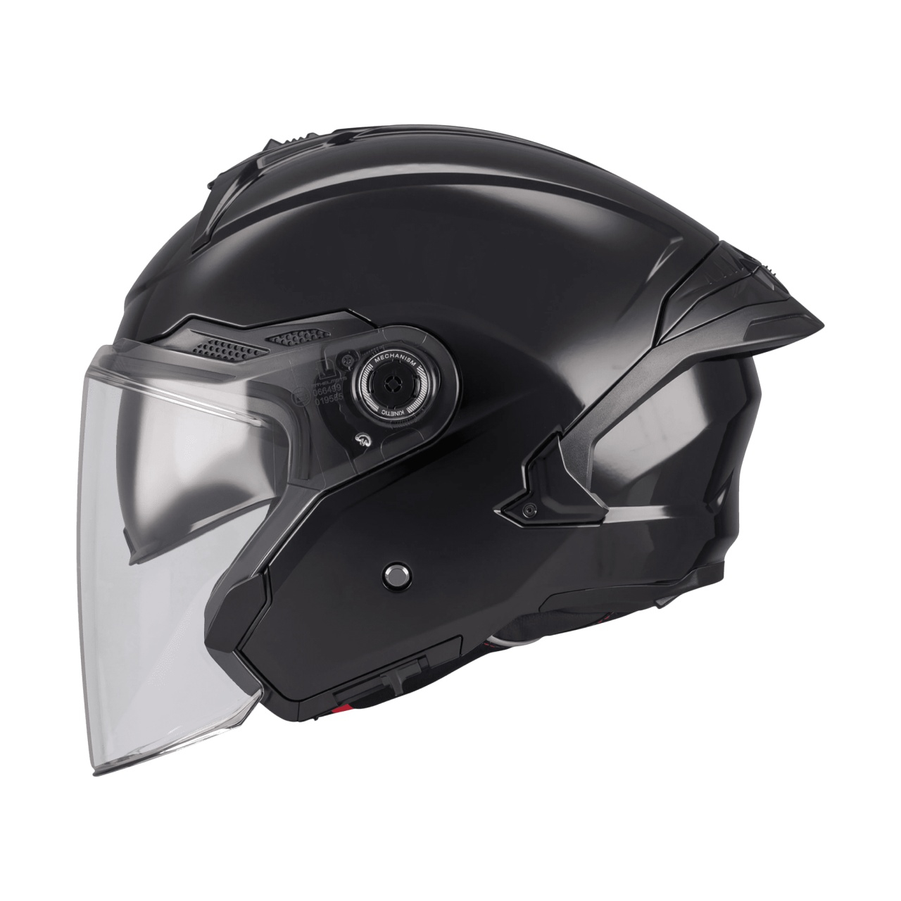 Cască moto open-face MT Cosmo SV Pure A1 negru lucios cu ochelari de soare integrați - vizieră MT-V-37 [2]