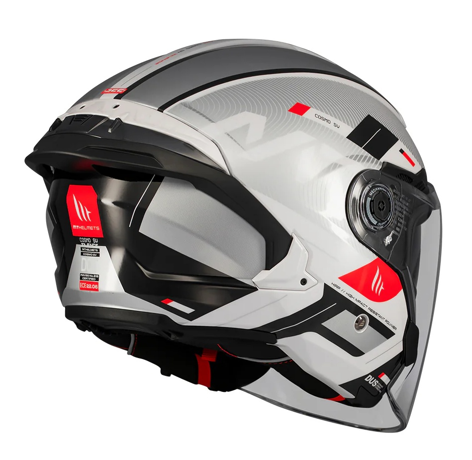 Cască moto open-face MT Cosmo SV Silence A2 gri lucios [4]