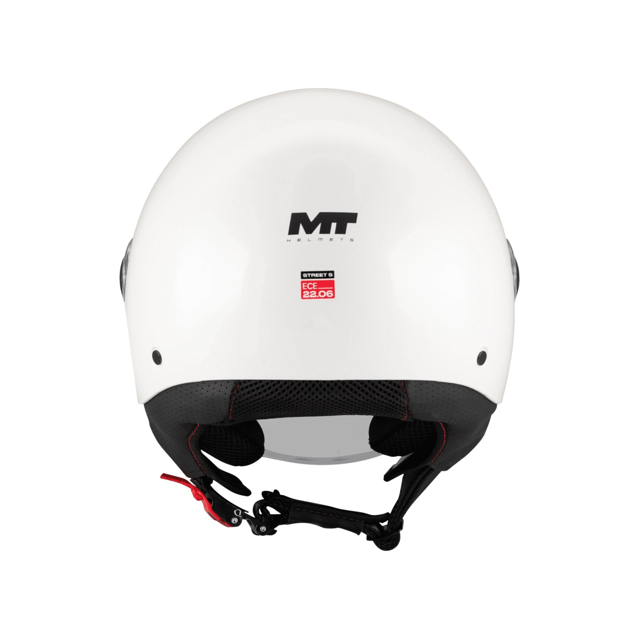 Cască moto open-face MT Street S Pure A0 alb lucios - ECE 22.06 - vizieră MT-V-15B [4]
