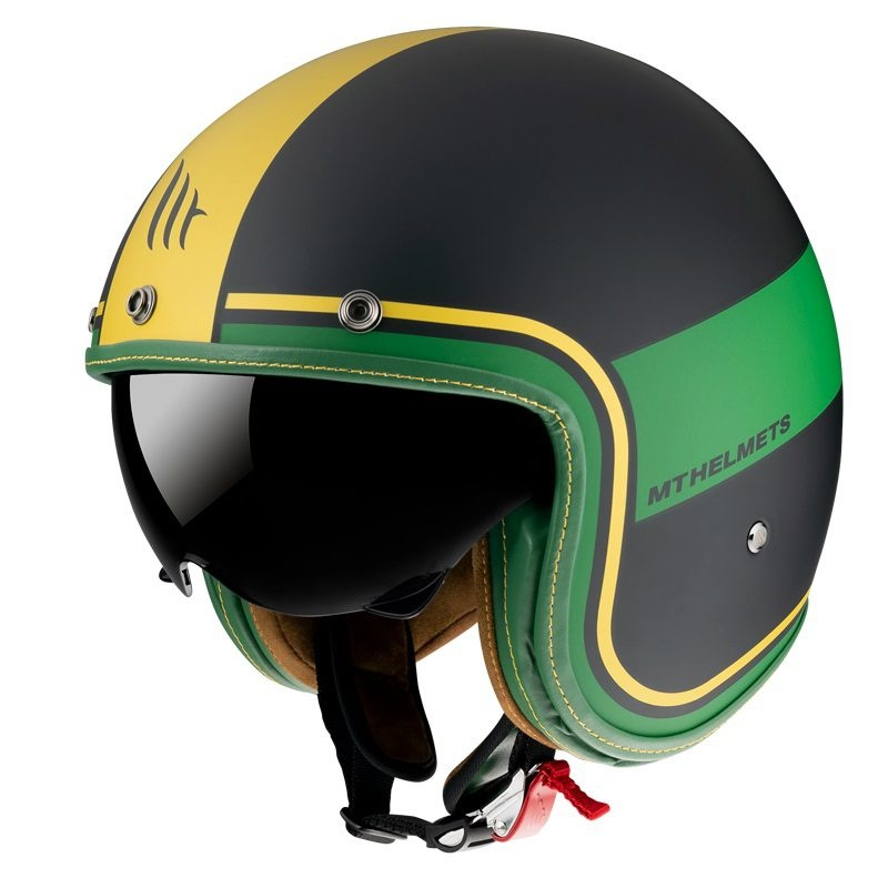Cască moto open-face MT Le Mans 2 SV Tant C9 negru/auriu mat cu ochelari de soare integrați [2]