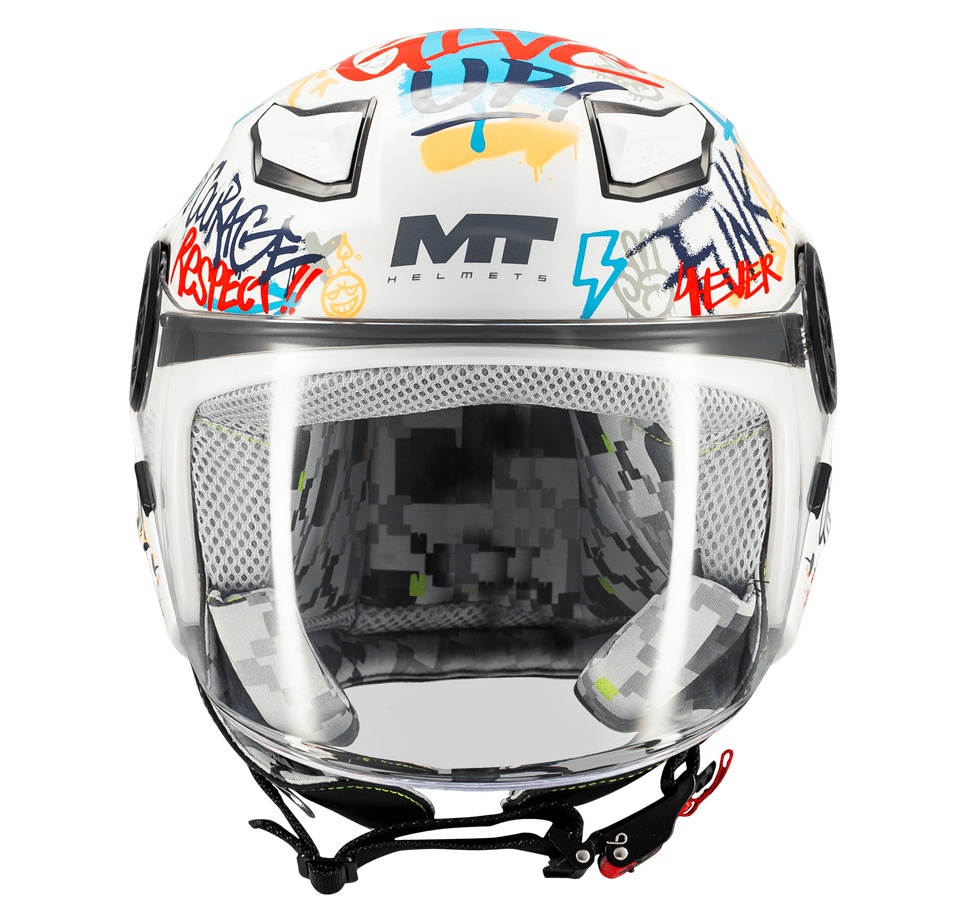 Cască moto open-face MT Lite Crew A5 alb lucios - cască de copii [3]