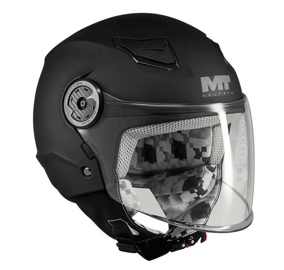 Cască moto open-face MT Lite Kids Pure A1 negru mat - cască de copii [3]