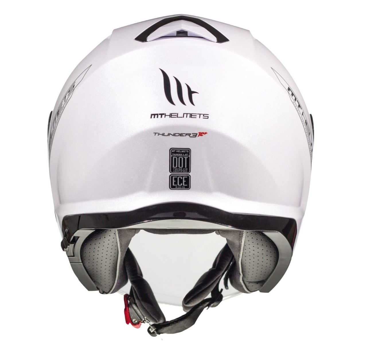 Cască moto open-face MT Thunder III SV Jet A0 alb lucios cu ochelari de soare integrați - tip MT-V-19 [4]