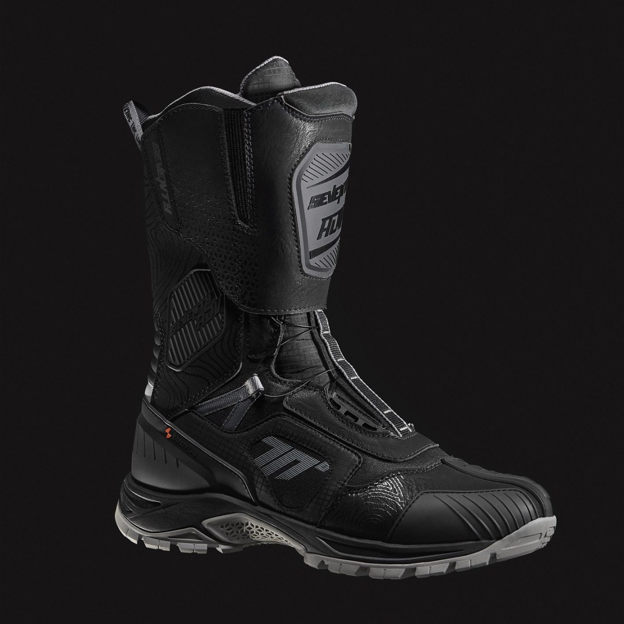 Cizme moto Adventure (Touring) Unisex Seventy Degrees SD-BA6 Stelvio negru/gri [3]