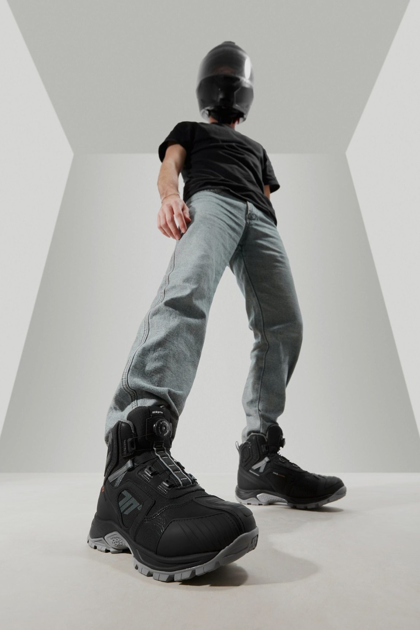 Cizme moto Adventure (Touring) Unisex Seventy Degrees SD-BA7 Stelvio negru/gri [4]