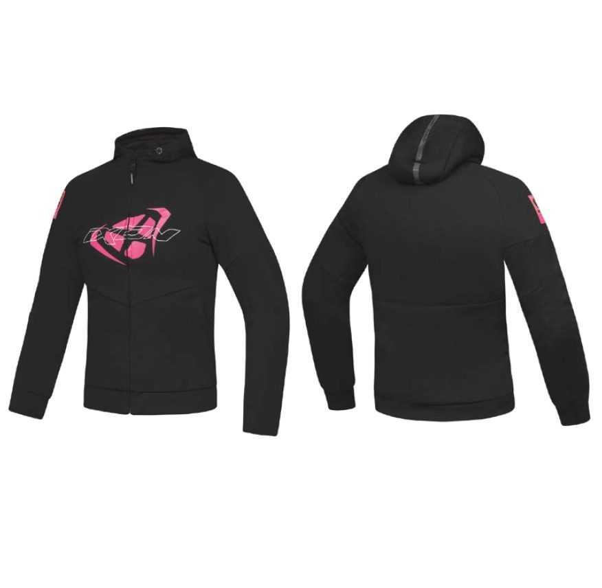 Hanorac moto Ixon Touchdown LS, femei, urban, vară - negru/roz [3]