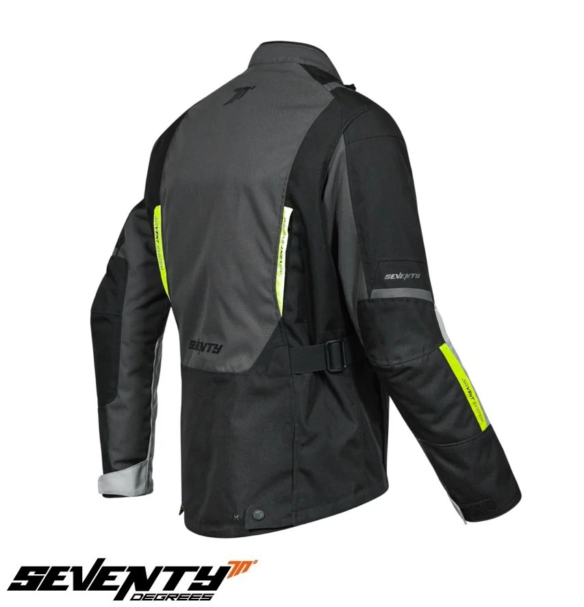 Geacă moto bărbați Touring/Adventure Seventy Degrees iarnă SD-JT83 Negru-Gri-Galben Fluor [3]