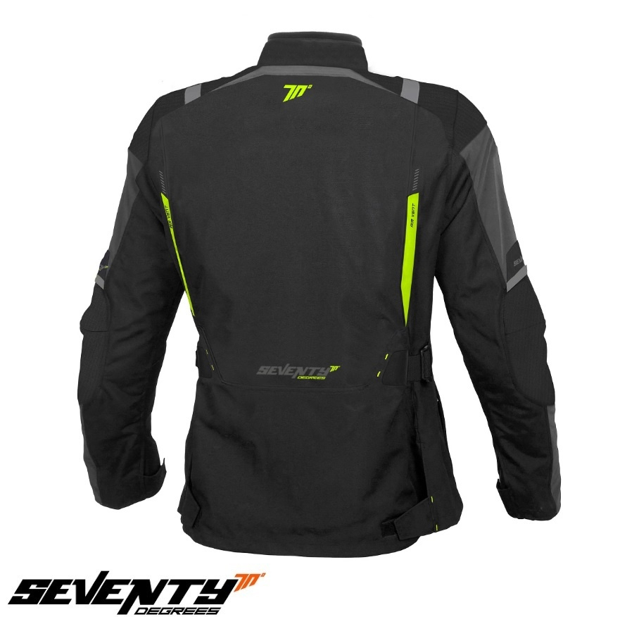 Geacă moto bărbați Touring Seventy Degrees iarnă SD-JT83 negru/galben fluor [2]