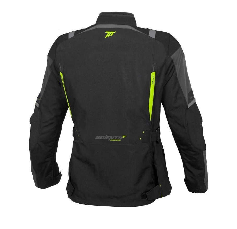 Geacă moto bărbați Touring Seventy Degrees iarnă SD-JT83 negru/galben fluor [3]
