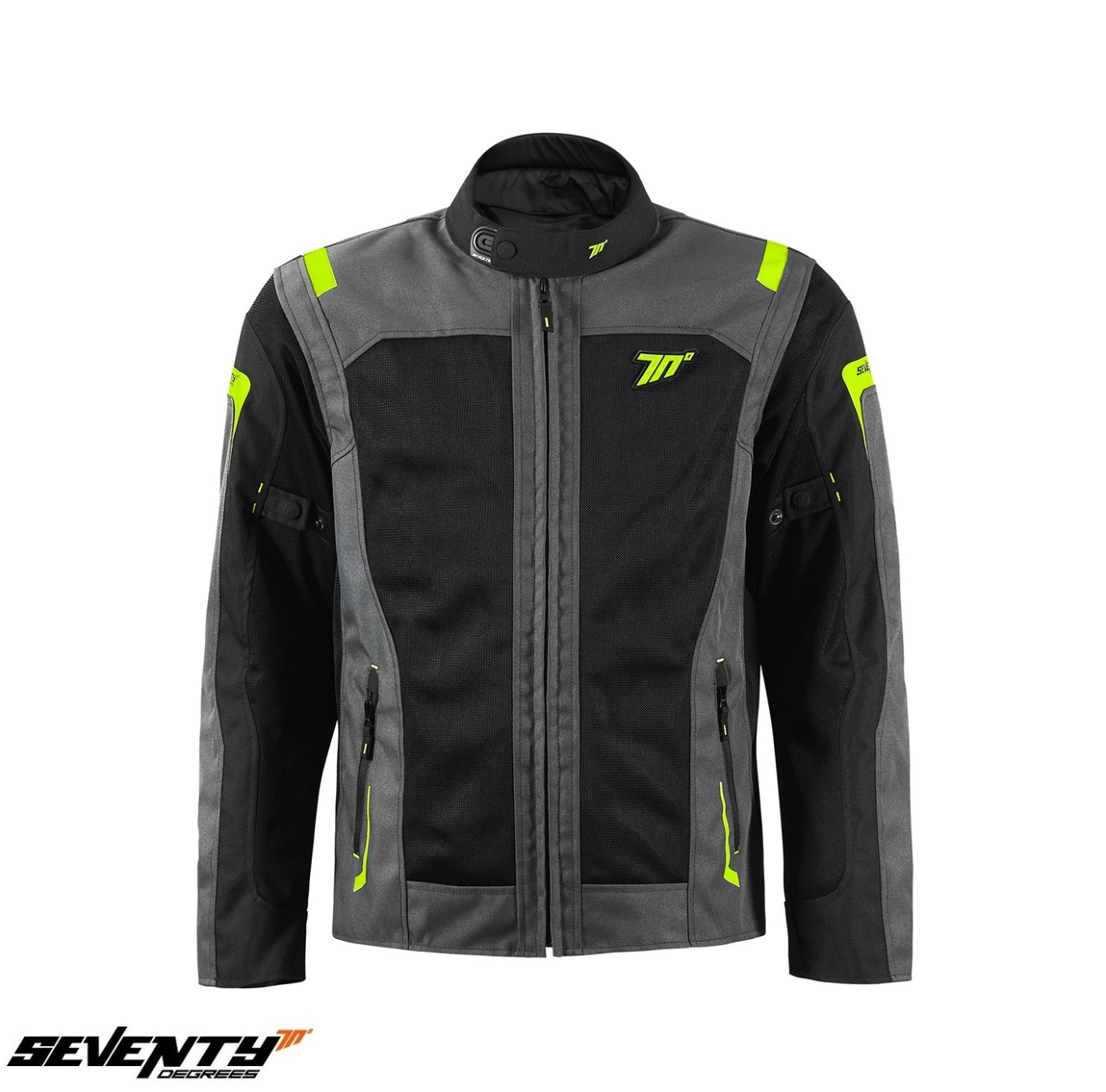 Geacă moto bărbați Touring Seventy Degrees SD-JT66 Sahara Gri/galben fluor [2]