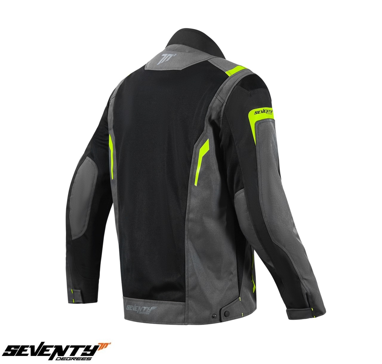 Geacă moto bărbați Touring Seventy Degrees SD-JT66 Sahara Gri/galben fluor [3]