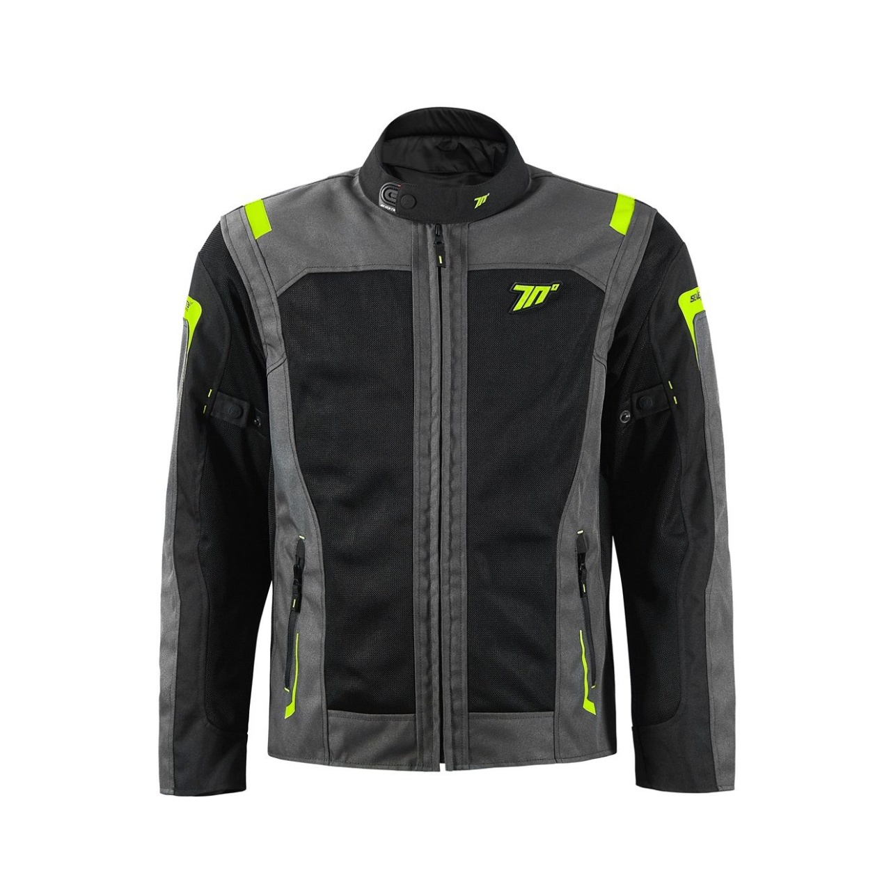 Geacă moto bărbați Touring Seventy Degrees SD-JT66 Sahara Gri/galben fluor [4]