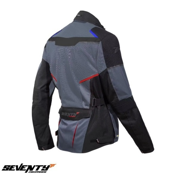 Geacă moto bărbați Touring Seventy Degrees SD-JT70 Atacama gri/albastru/roșu [2]